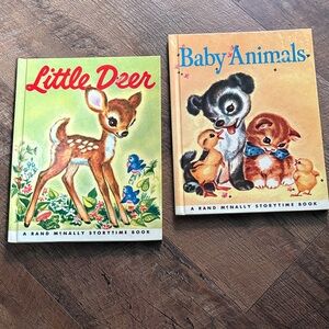 Vintage Book Bundle- Little Deer & Baby Animals